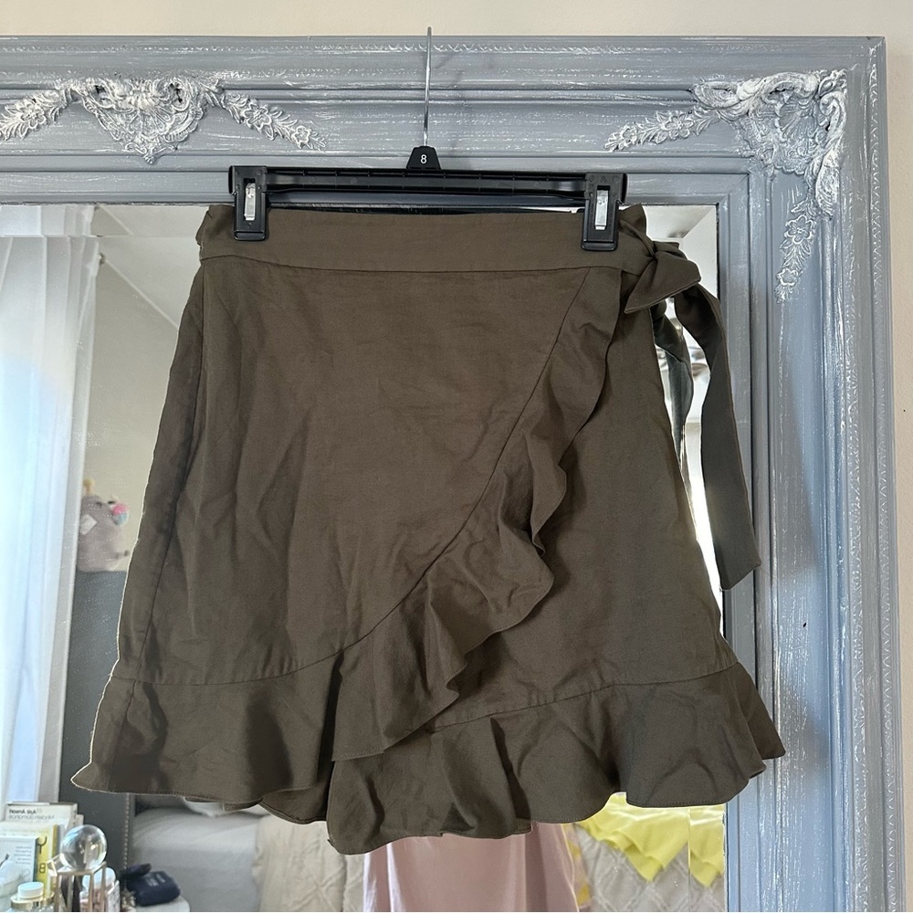 NWT Club Monaco‎ Noraleen Ruffle Wrap skirt 0